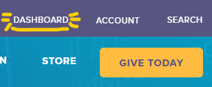 website screenshot with the word dashboard underlined