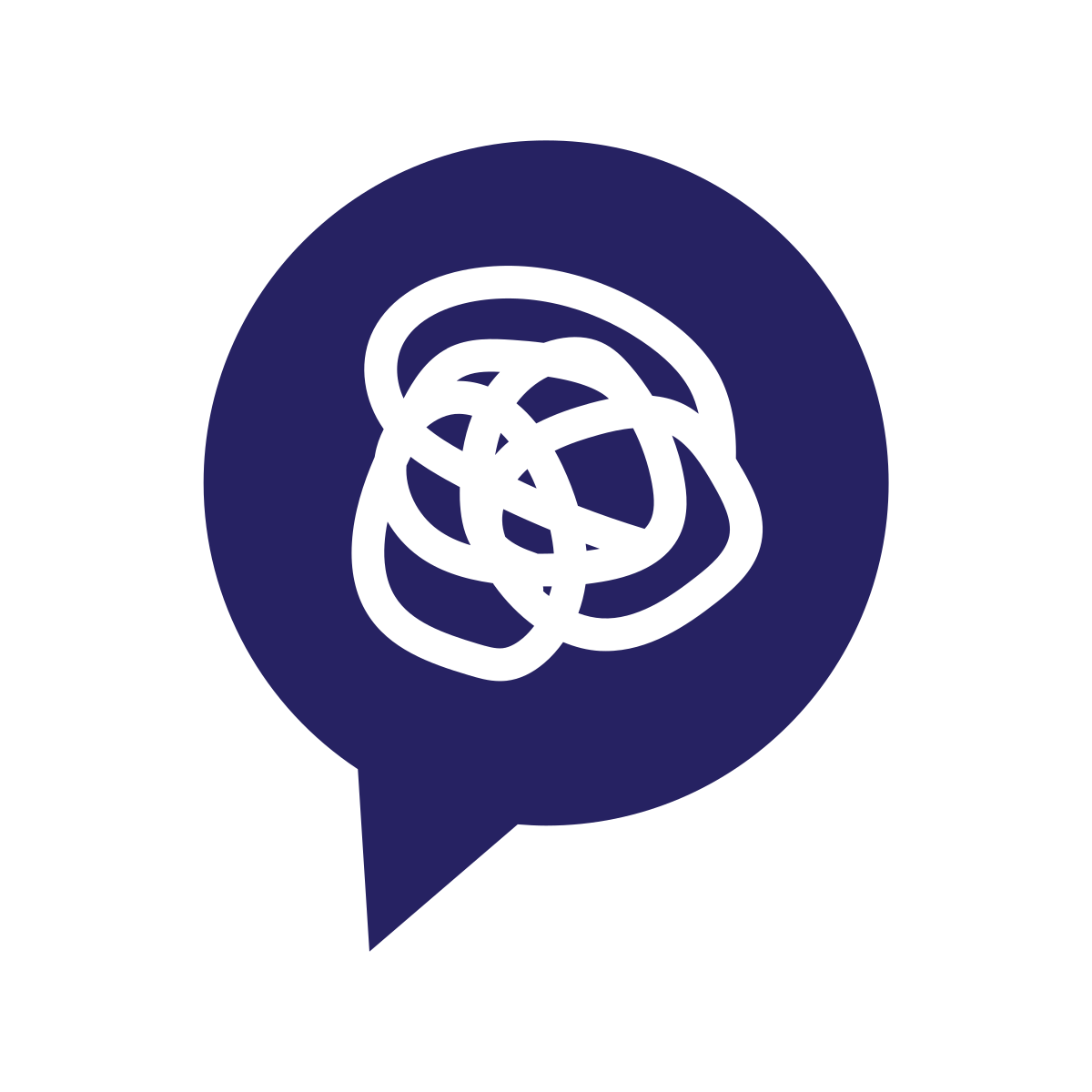thought bubble with squiggly line