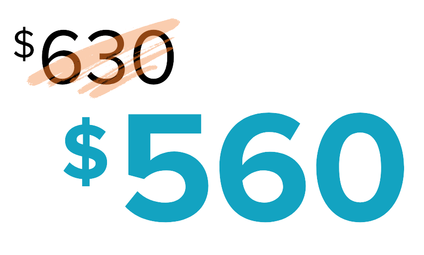 $630 crossed off and replaced with $560