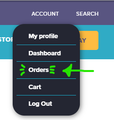 Orders menu