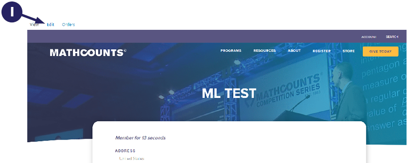 a screenshot of a profile update webpage